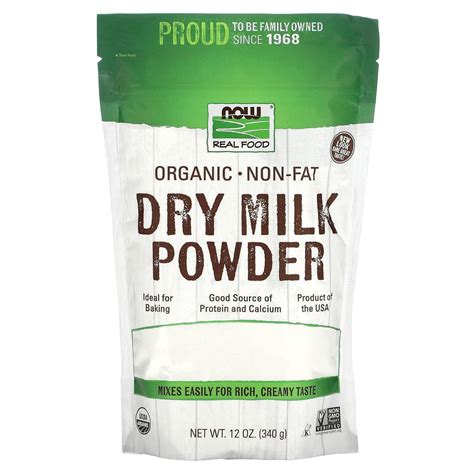 Amazon.com: NOW Foods, Organic Non-Fat Dry Milk Powder with Protein and ...