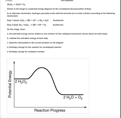 Answered: 2/12/2021 Print Assessment 2H2O2 -->… | bartleby