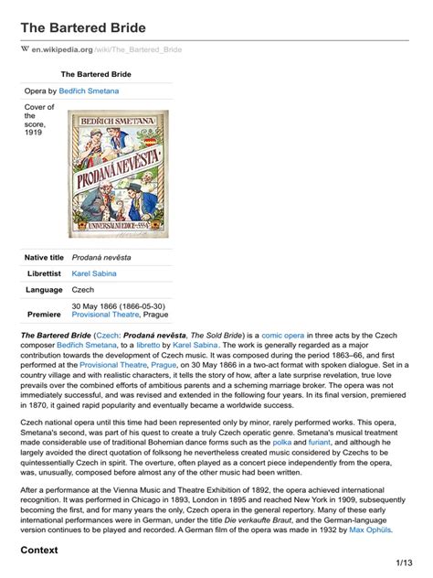 Image result for The Bartered Bride Synopsis