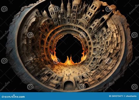 The Ninth Circle of Hell stock illustration. Illustration of building - 269373471