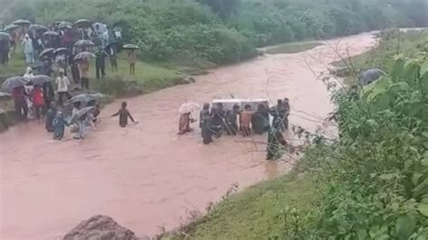 Sans bridge, Koraput villagers take perilous journey through swollen ...