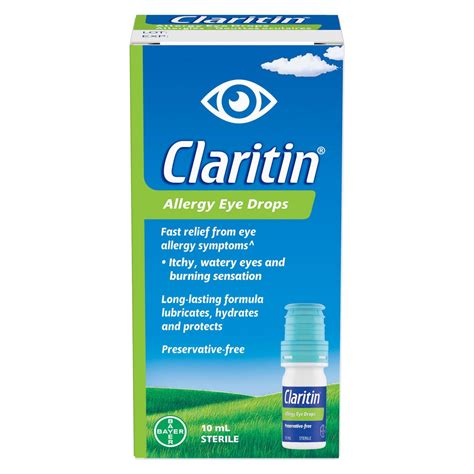 Claritin Allergy Eye Drops, Preservative-Free, Fast and Long-Lasting ...
