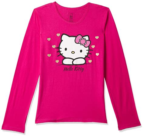Buy Hello Kitty By Kidsville Plain Regular fit Girl T-Shirt (STY-18-19 ...