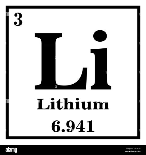 Lithium Periodic Table of the Elements Vector illustration eps 10 Stock Vector Image & Art - Alamy