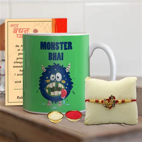 Buy SKYTRENDS Monster Bhai Green Color Background Printed Coffee Mug ...