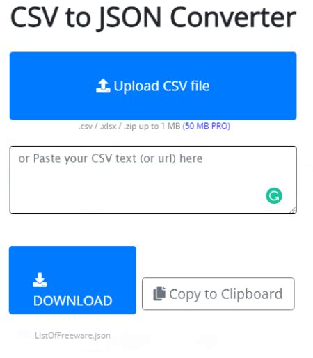 Image result for Convert File to JSON Websites