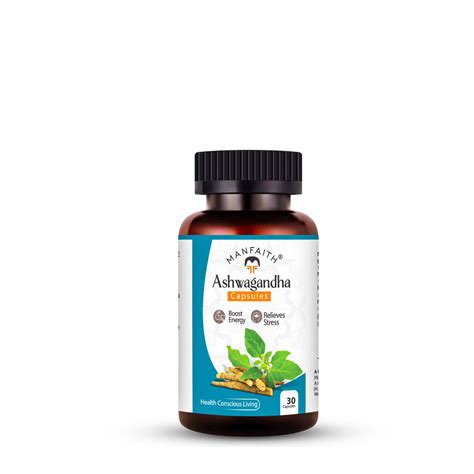 Ashwagandha Supplement Capsules 500mg - Boost Energy & Relieves Stress ...