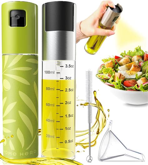 Oinvs Oil Spray 2er,100m/3.5OZl Olive Oil Spray Bottle, Lead-Free Glass ...