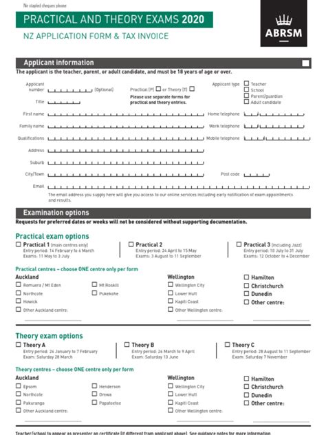 Image result for ABRSM Exam Code Example