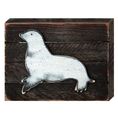 Buy Designocracy Coastal Sea Lion Wooden Wall Art Online at Low Prices ...