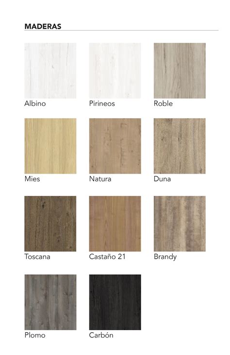 Colores base 2026 - Muebles Melibel