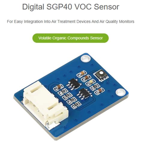 Buy Waveshare Digital SGP40 VOC Gas Sensor Module with I2C Interface ...