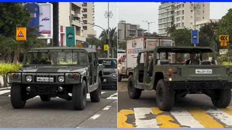 Humvee Seen on Mumbai Streets – Massive Road Presence