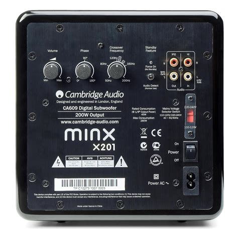 Cambridge Audio Minx X201 - 200W Active Subwoofer | AVStore.in