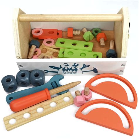 Playbox Pretend Play Wooden Toy Tool Kit Imagination and Creativity Fix ...