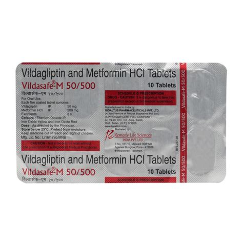 Vildasafe-M 50/500 Tablet | Uses, Side Effects, Price | Apollo Pharmacy