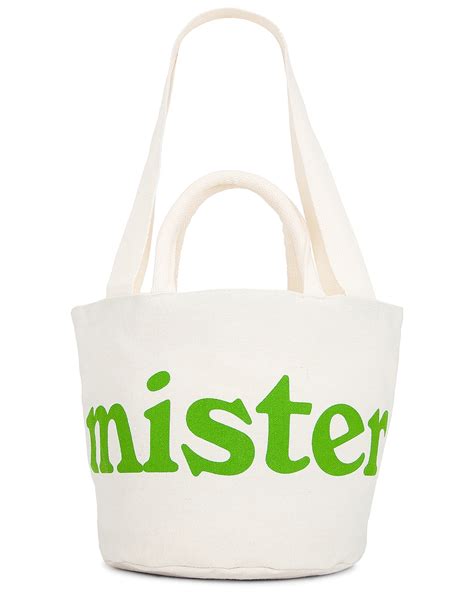 Mister Green Round Grow Pot Small Tote Bag in Natural | FWRD