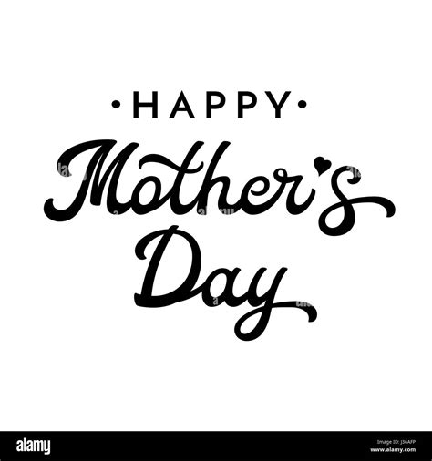 Happy Mothers Day brush lettering. Black letters isolated on white ...
