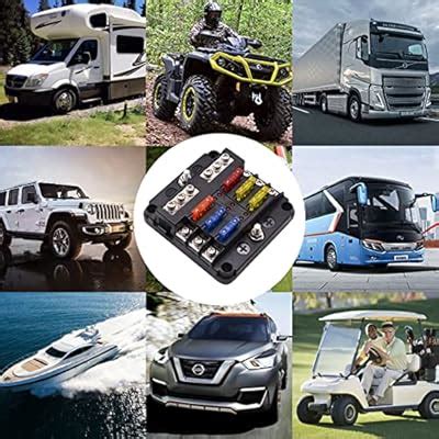 12 Volt Fuse Block, Waterproof 6 Way Fuse Box with 6 | Ubuy India