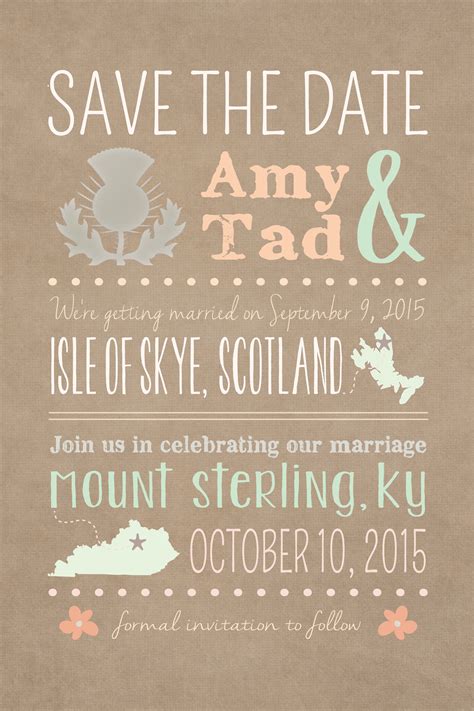 Scotland Destination Wedding. Stateside Reception. DIY Printable ...