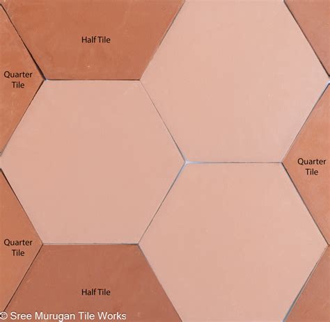 Clay Tile Hexagonal 9" | Sree Murugan Tile Works