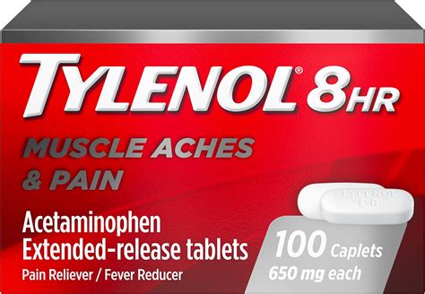 Amazon.com: Tylenol Regular Strength Tablets, 100 Count (Pack of 2 ...