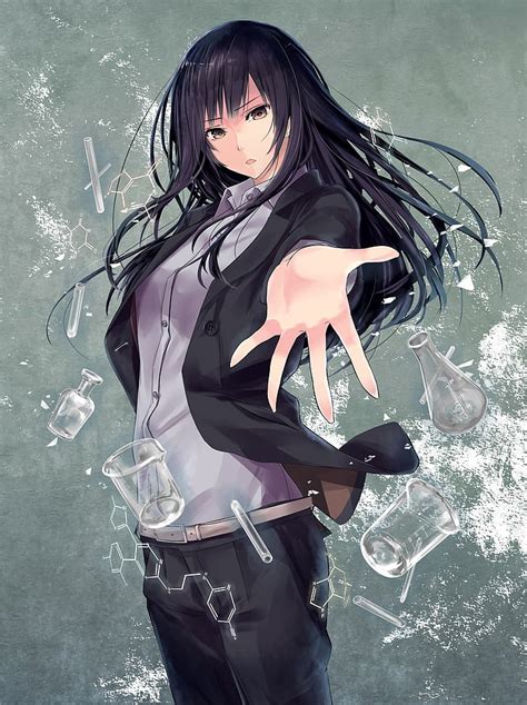 Image result for black haired anime girl
