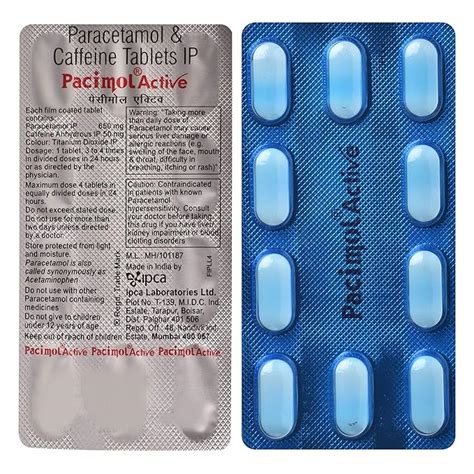 Pacimol Active - Strip of 10 Tablets : Amazon.in: Health & Personal Care