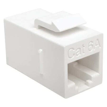 Tripp Lite Cat6a Coupler, RJ45 F/F, Modular, Snap-in N235-001-6A | Zoro