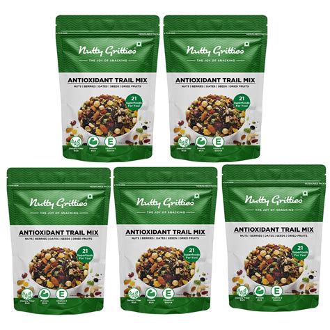 Nutty Gritties Antioxidant Trail Mix 1kg | 21 Superfoods in 1 Mix ...