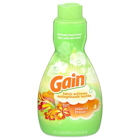 Gain Liquid Fabric Softener, Island Fresh, 48 Loads 41 fl oz – Walmart ...