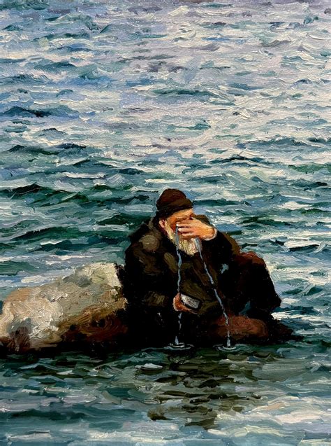 Our Tears Fill the Ocean original oil painting | Safia Latif