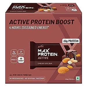 RiteBite Max Protein Active Choco Fudge Protein Bars (Pack of 6) * 75gm ...