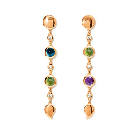 Tamara Comolli BOUTON Ohrringe Long 'Aurora' - E-BOU-3-Aur-Cl-rg