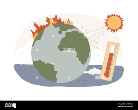 Global warming isolated concept vector illustration. Environmental pollution, global heating ...