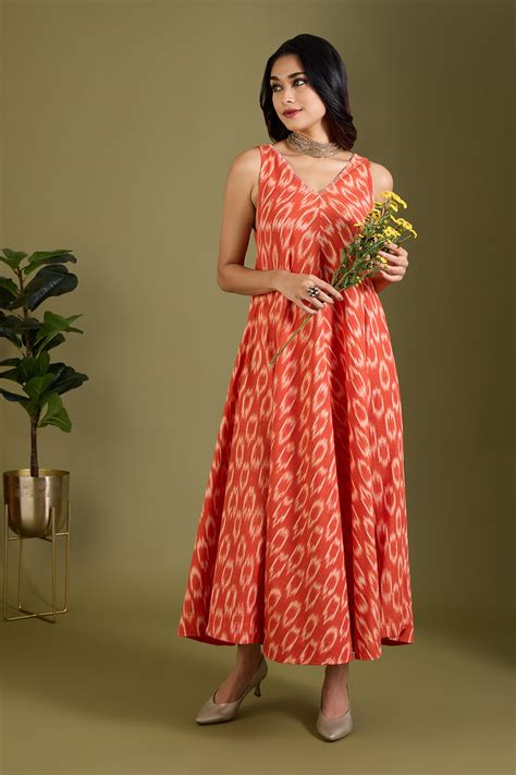 Mandarin Mood Sleeveless Strap Flared Bias Dress - maati crafts