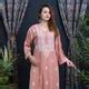 SA CHIKAN ARTS Peach Rayon Lucknowi Chikankari Hand Embroided Kurti For ...