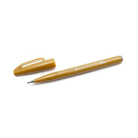 Pentel Sign Pen Touch - Fude Brush Tip - Yellow Ochre |Art Lounge