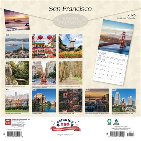 San Francisco Calendar 2026