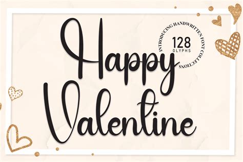 Happy Valentine Font by Creativewhitee · Creative Fabrica