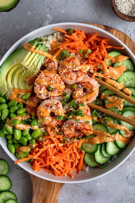 Shrimp Sushi Bowls With Cauli-rice | Dash of Mandi | Recipe | Sushi ...