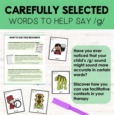 G Pictures Speech Therapy G Small Flashcards B&W Speech Therapy