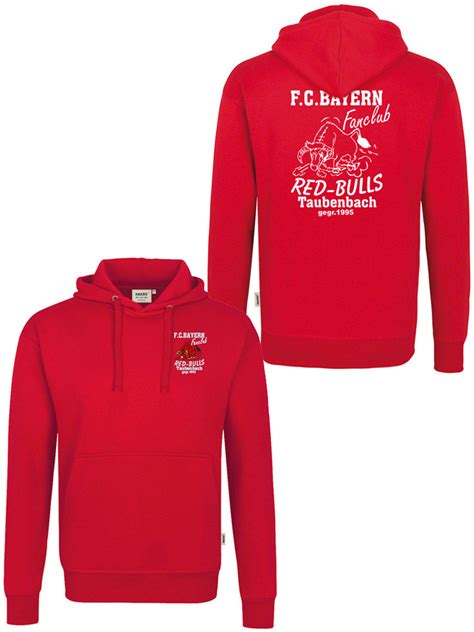 HAKRO Kapuzensweater Herren mit Sticklogo / Red Bulls Taubenbach e.V ...