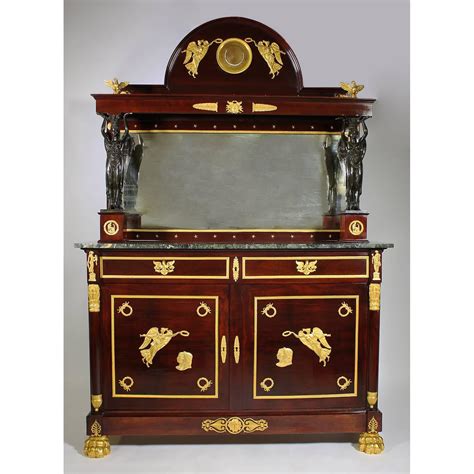 Napoleon III Empire Revival Mahogany and Gilt Bronze-Mounted Server ...