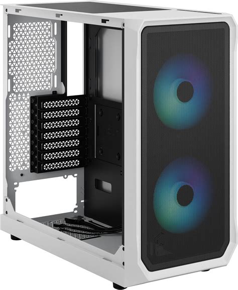 Fractal Design Focus 2 RGB TG Clear Tint ATX PC Case, Temp Glass Side Panel, Mesh Design Front ...
