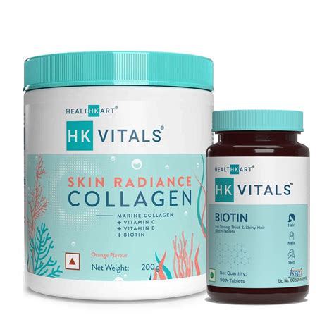 HealthKart HK Vitals Skin Radiance Collagen Supplement, 200 g and ...