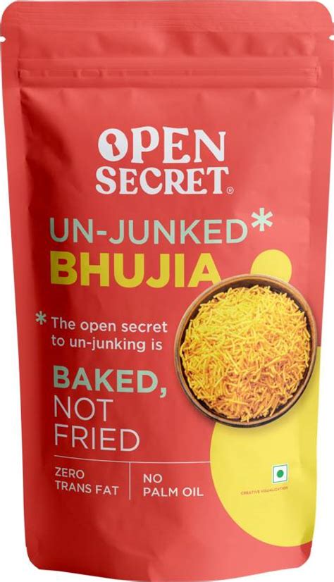OPEN SECRET Unjunked Bhujia Sev | Baked Namkeen | No Palm Oil | No ...