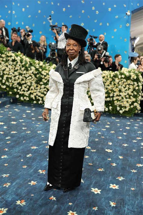 Whoopi Goldberg Pairs Her Tuxedo Dress With a Top Hat at the Met Gala 2025
