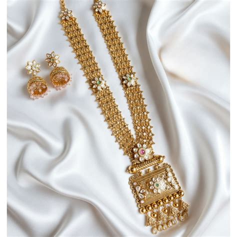 NAZNEEN GOLD RAJWADI SET – HOUSE OF PRANIV