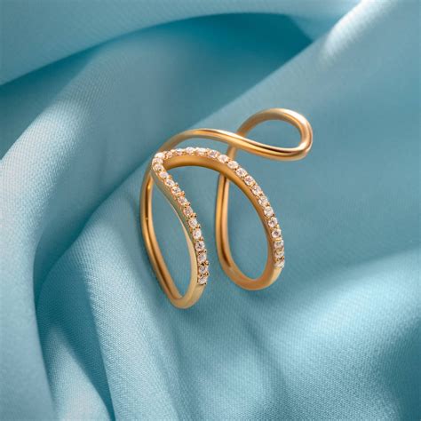 Infinity Curve Moissanite Statement Ring | 925 Silver – Idhani